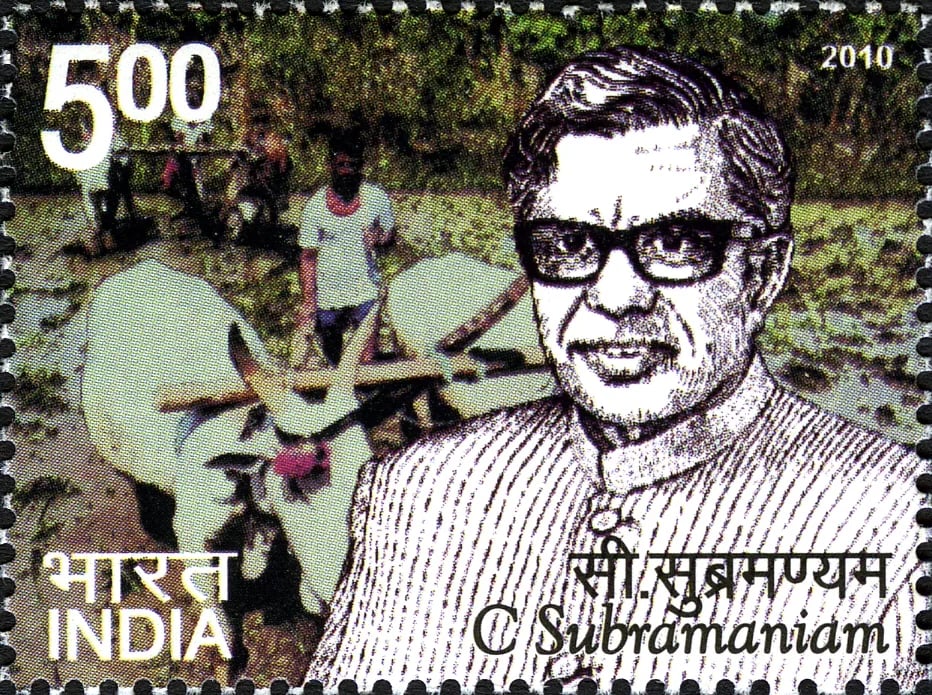 Portrait of C. Subramaniam (1910–2000) – memorial page