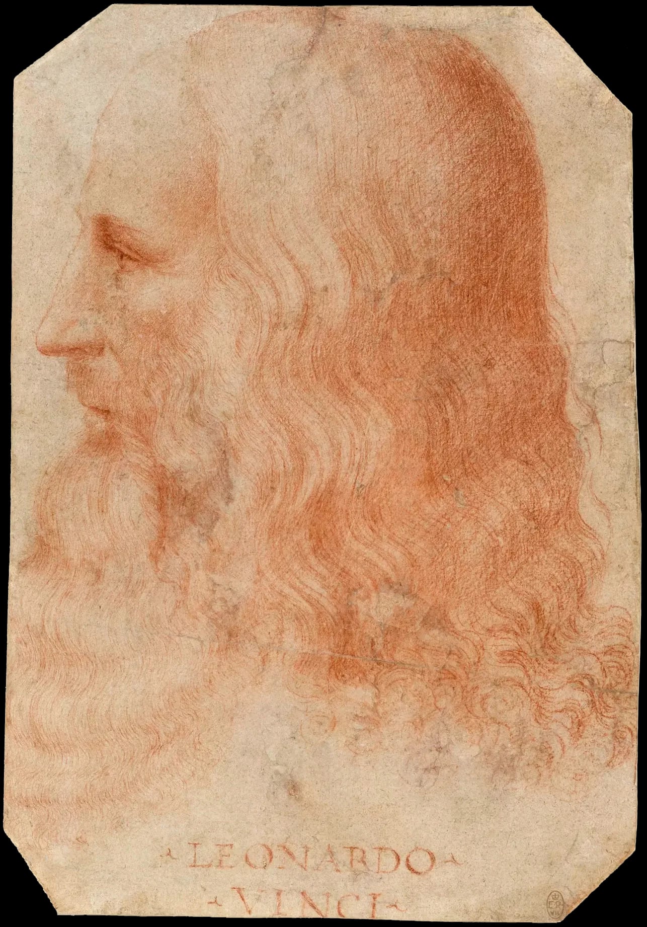 Porträt von Leonardo da Vinci (1452–1519) – Gedenkseite