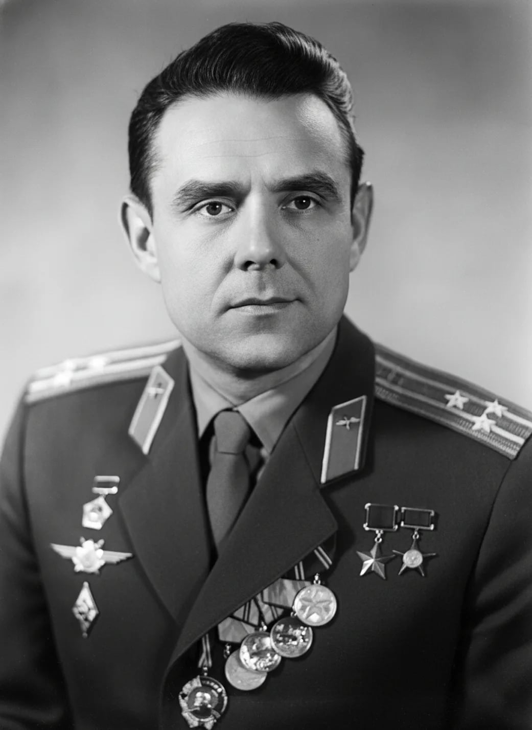 Porträt von Wladimir Michailowitsch Komarow (1927–1967) – Gedenkseite