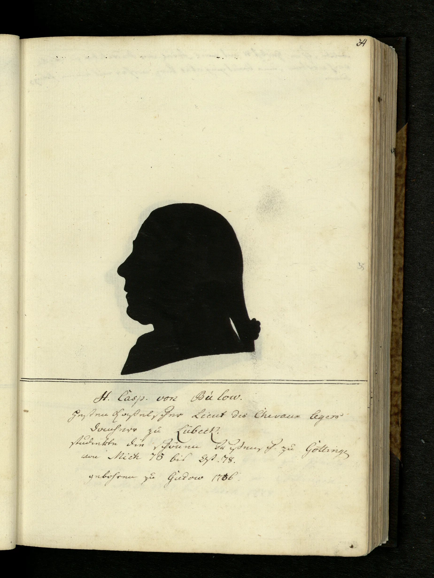 Porträt von Hans Caspar von Bülow (1757–1818) – Gedenkseite