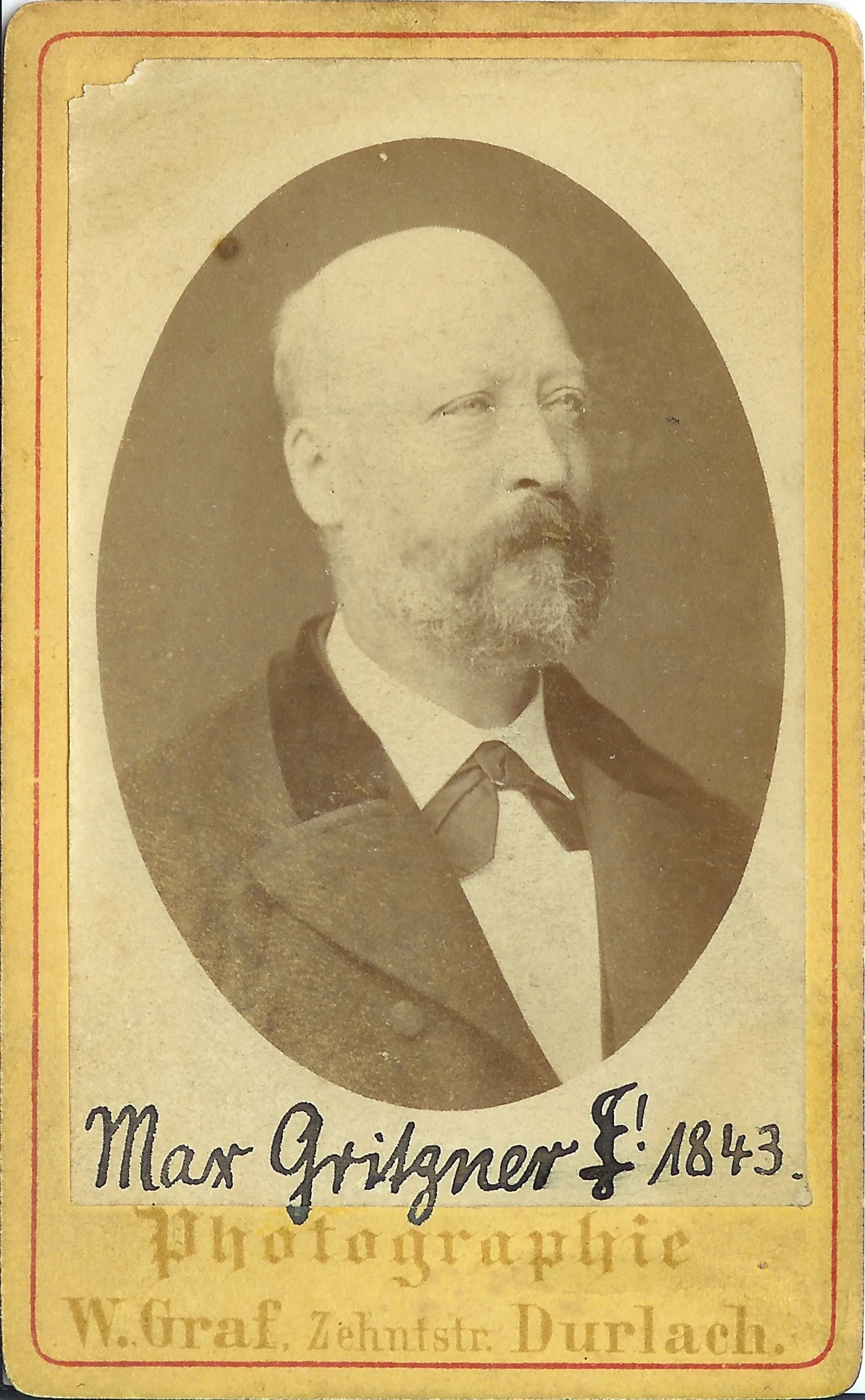 Porträt von Max Carl Gritzner (1825–1892) – Gedenkseite