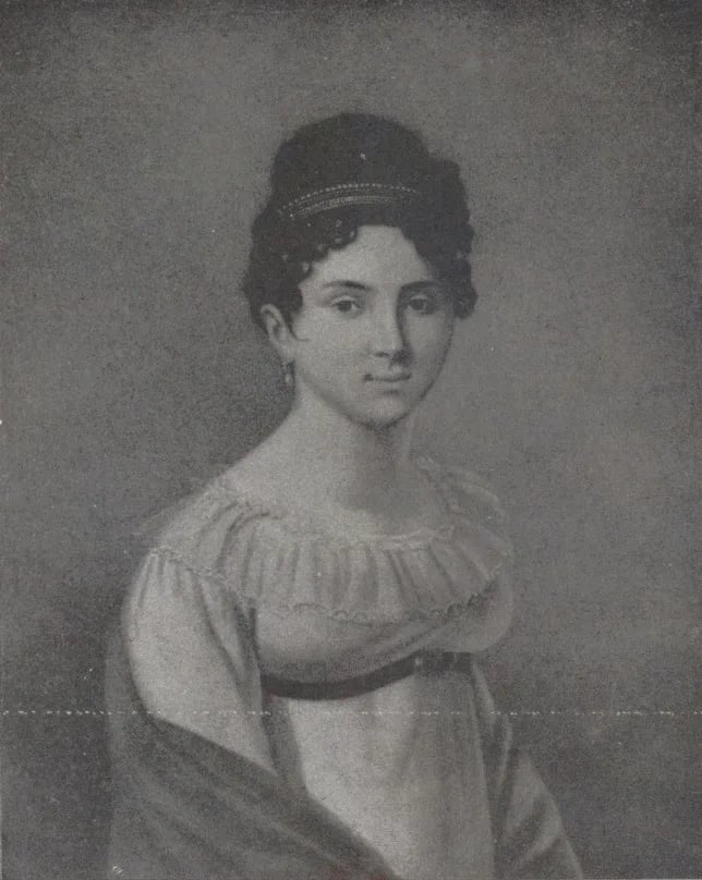 Porträt von Léontine de Villeneuve Comtesse de Castelbajac (1803–1897) – Gedenkseite