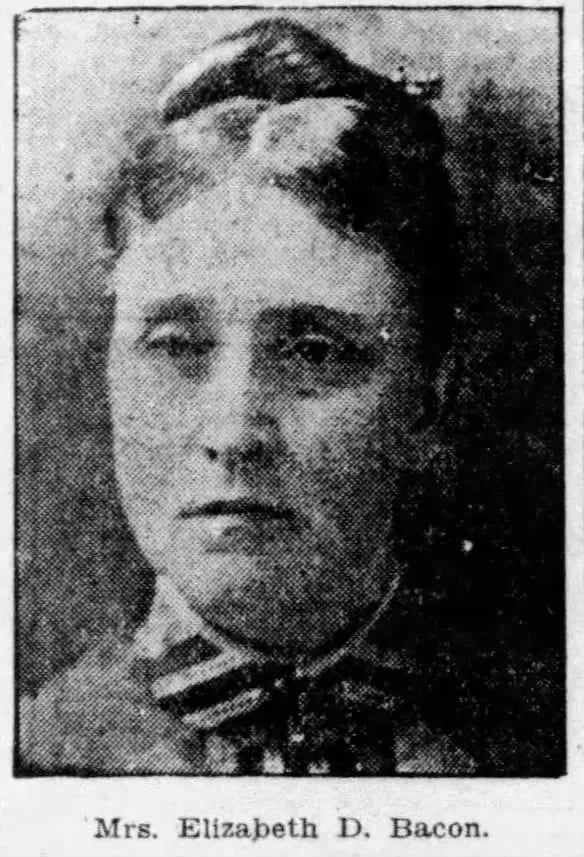 Porträt von Elizabeth D. Bacon (1844–1917) – Gedenkseite