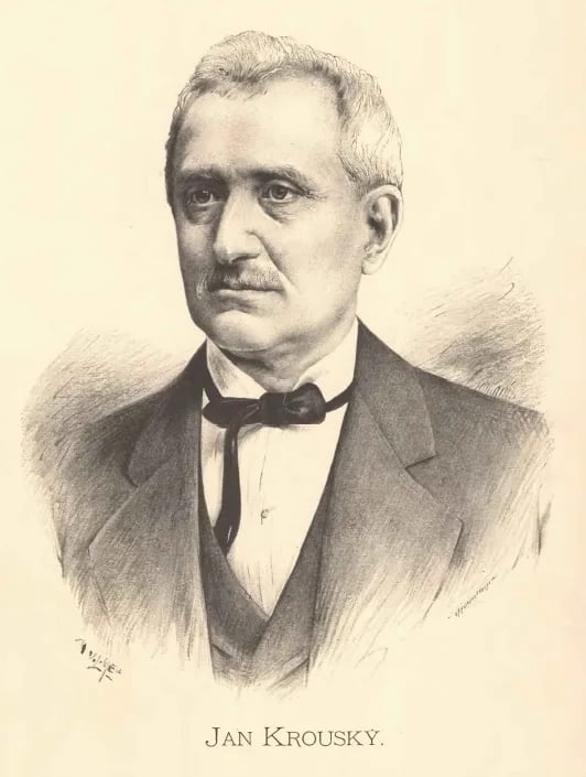 Porträt von Jan Krouský (1814–1876) – Gedenkseite