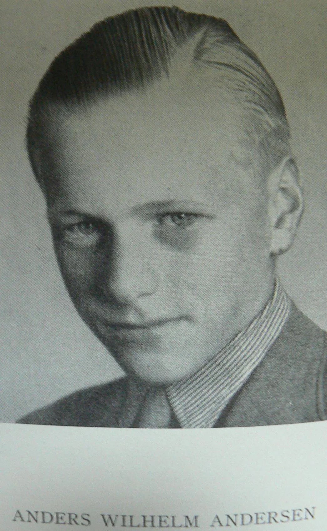 Portrait of Anders W. Andersen (1924–1943) – memorial page