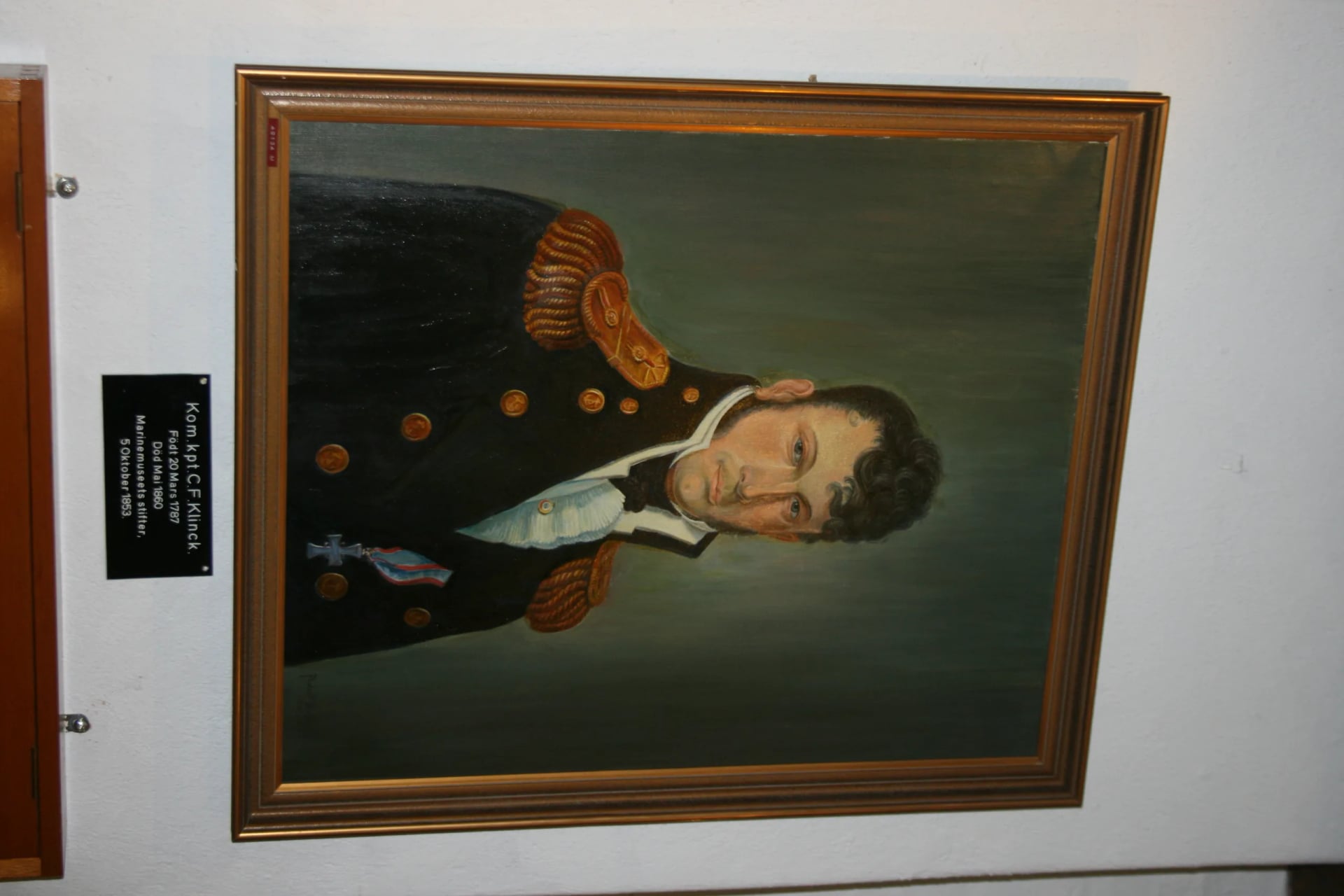 Portrait of Christian Frederik Klink (1787–1860) – memorial page
