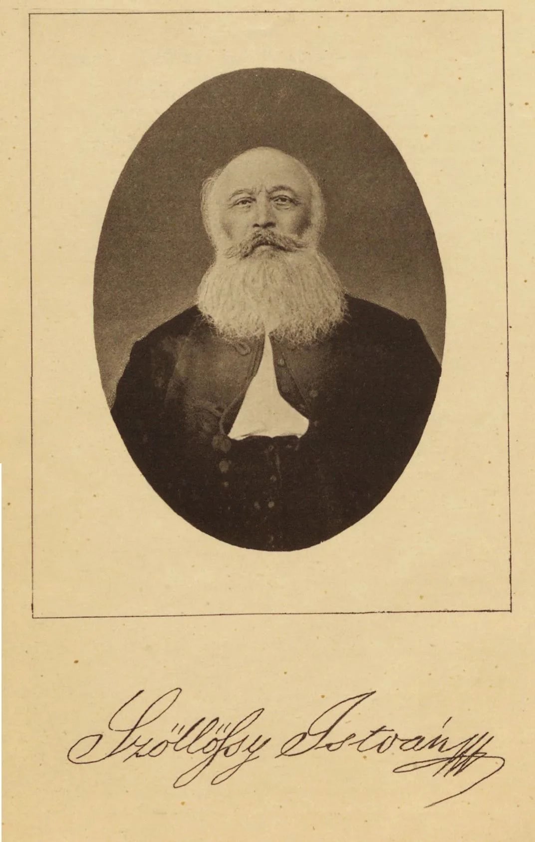 Portrait of István Szőllőssy (1822–1898) – memorial page
