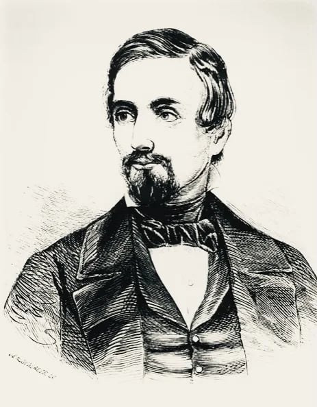 Porträt von Edward Gilbert (1819–1852) – Gedenkseite
