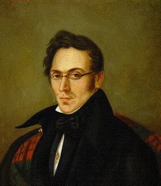 Porträt von Karel Lodewijk Ledeganck (1805–1847) – Gedenkseite