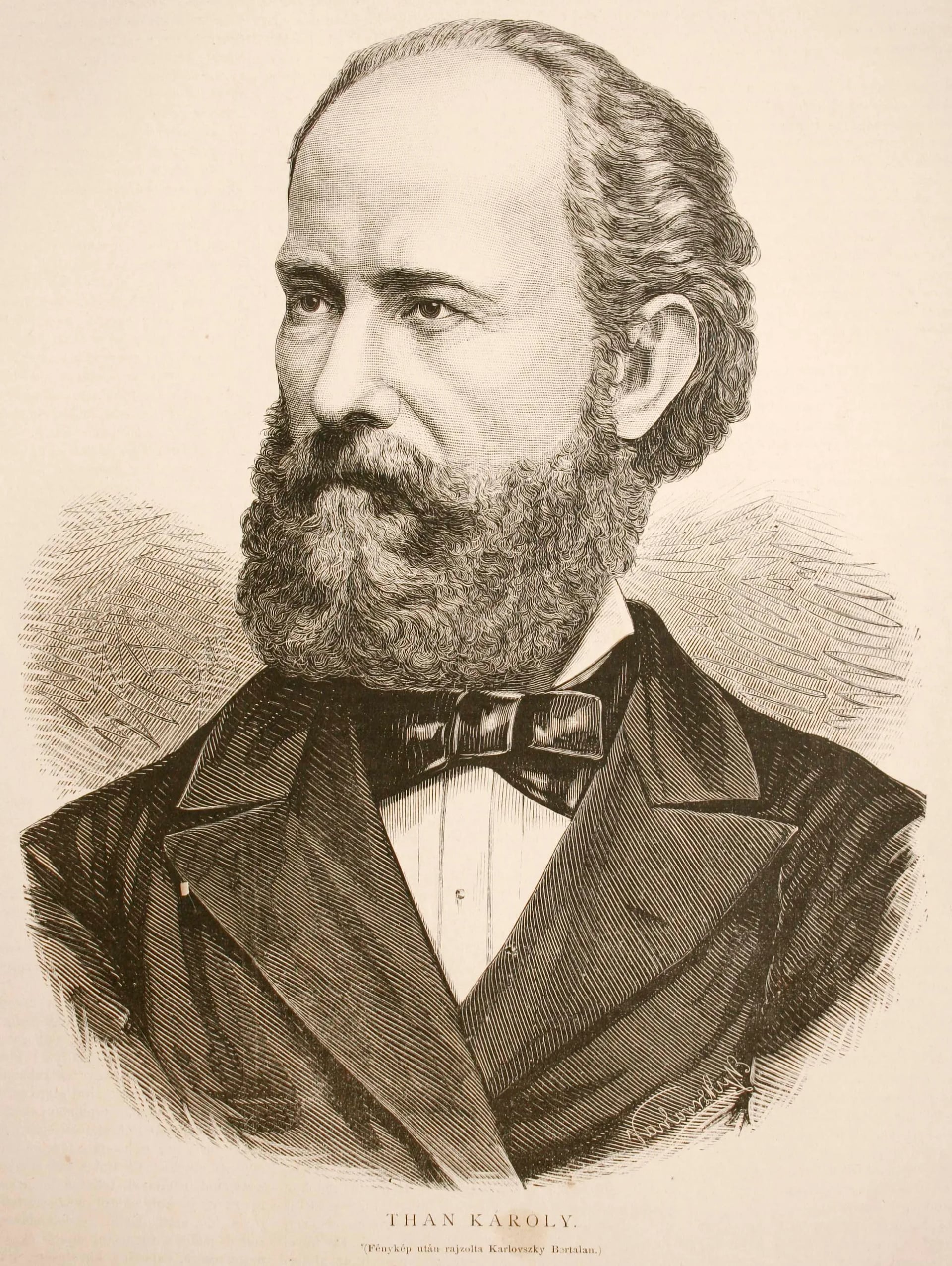 Porträt von Károly Than (1834–1908) – Gedenkseite