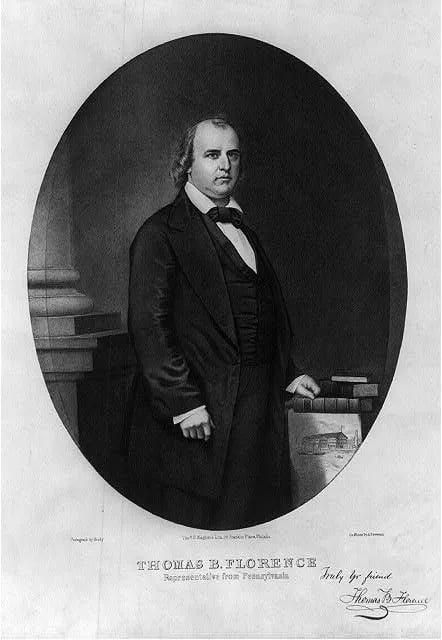 Porträt von Thomas Birch Florence (1812–1875) – Gedenkseite