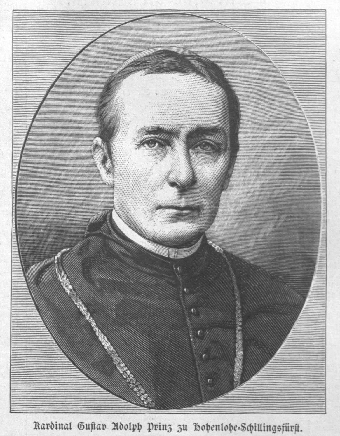 Porträt von Gustav Adolf zu Hohenlohe-Schillingsfürst (1823–1896) – Gedenkseite