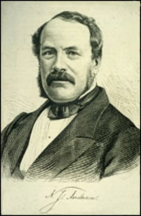 Porträt von Nils Johan Andersson (1821–1880) – Gedenkseite