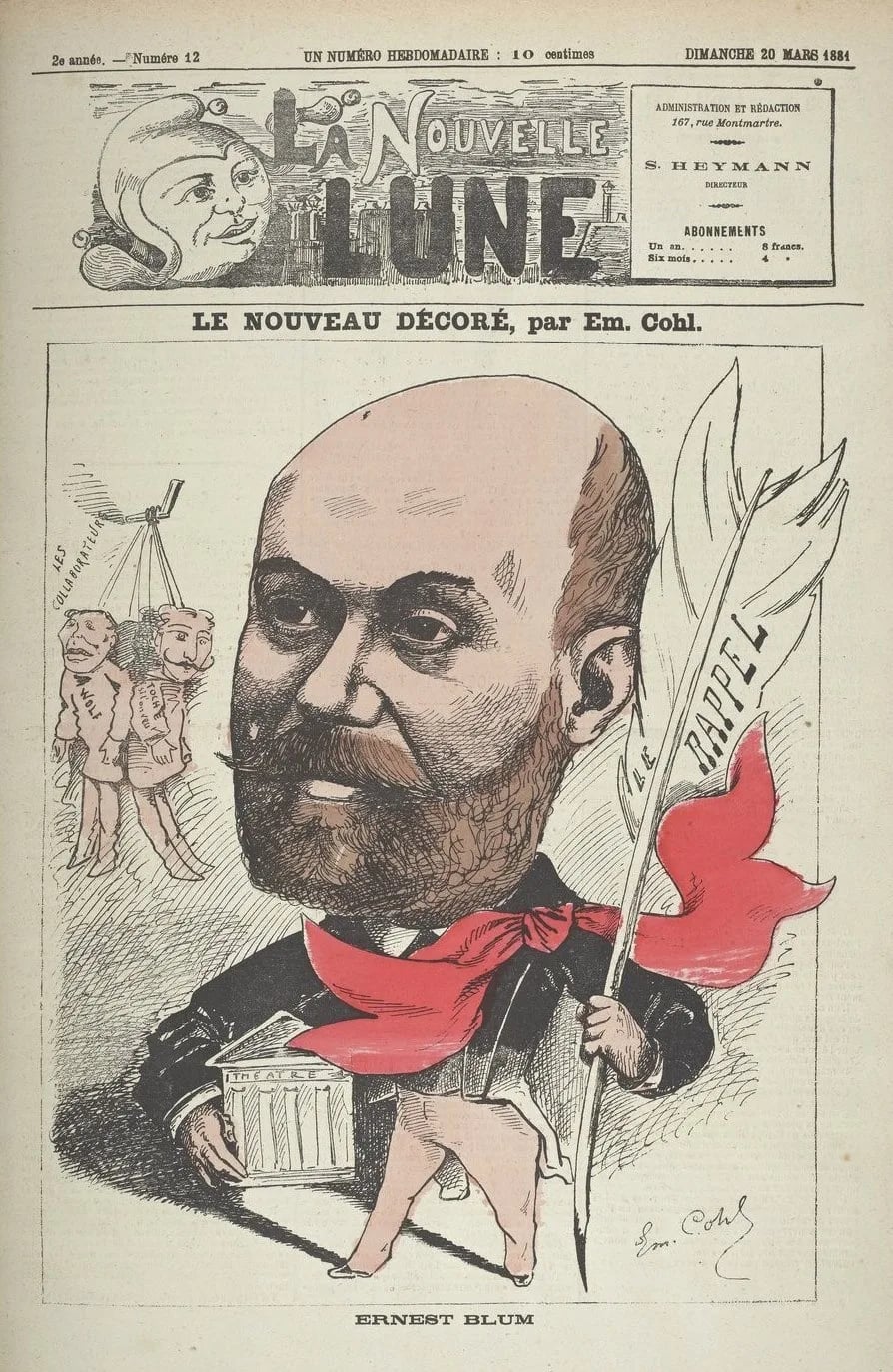 Portrait of Ernest Blum (1836–1907) – memorial page