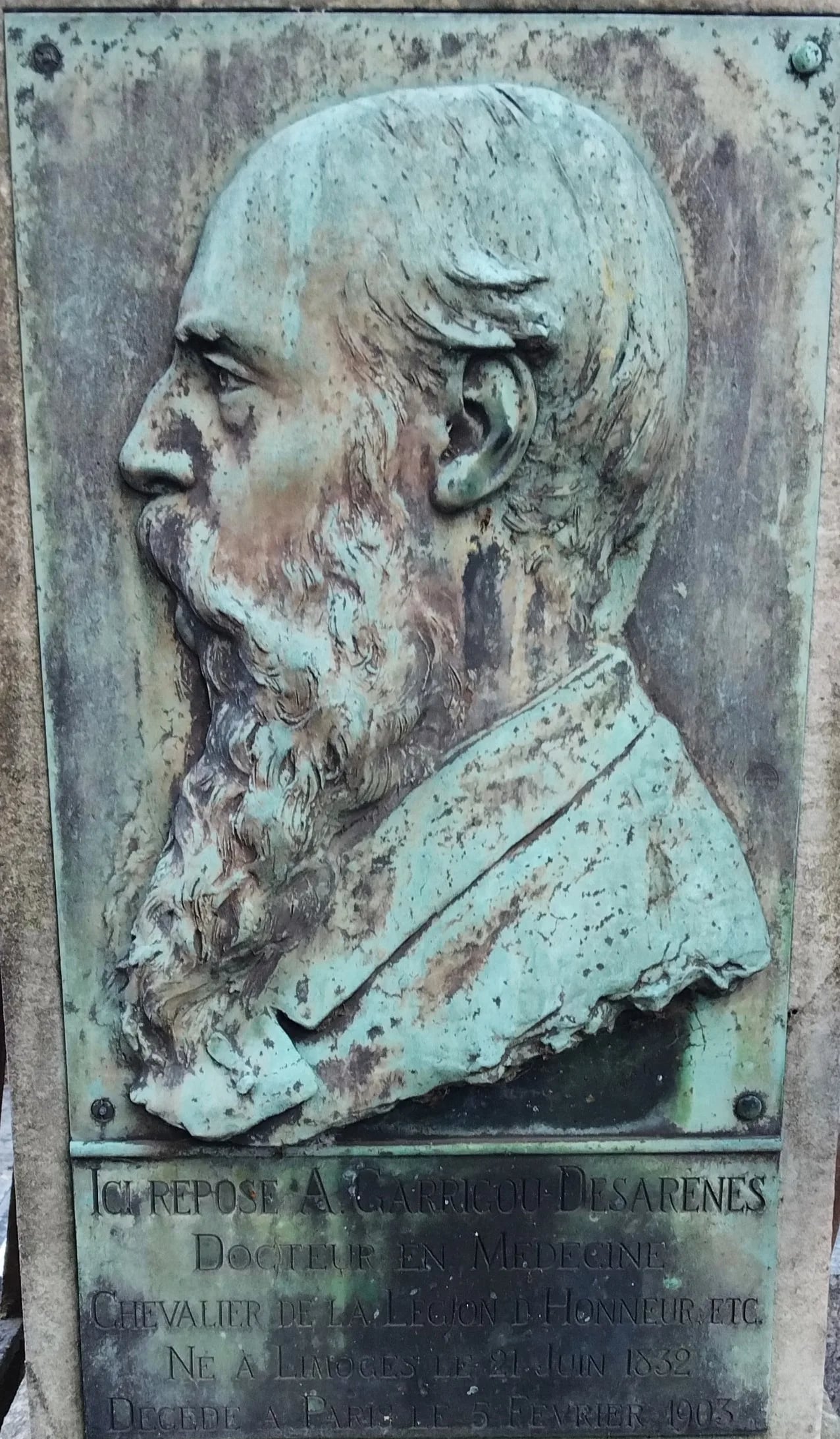 Portrait of Louis Auguste Albert Garrigou Desarènes (1832–1903) – memorial page