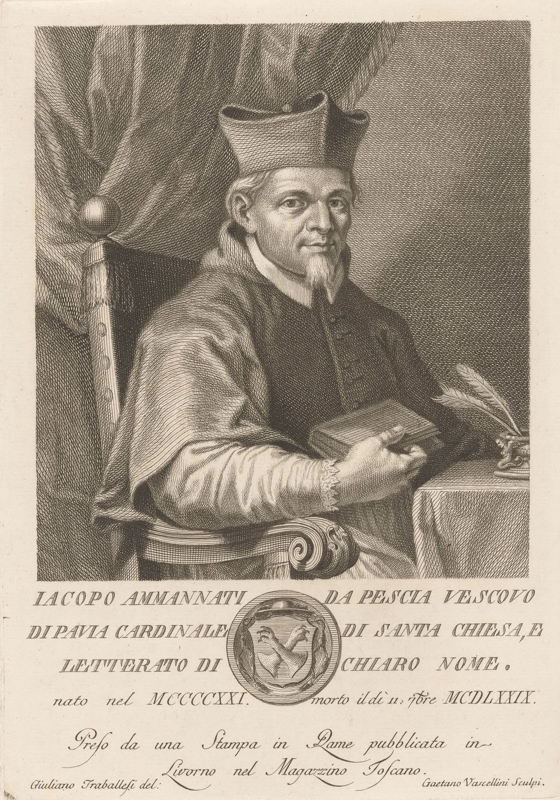 Porträt von Jacopo Ammannati Piccolomini (1422–1479) – Gedenkseite