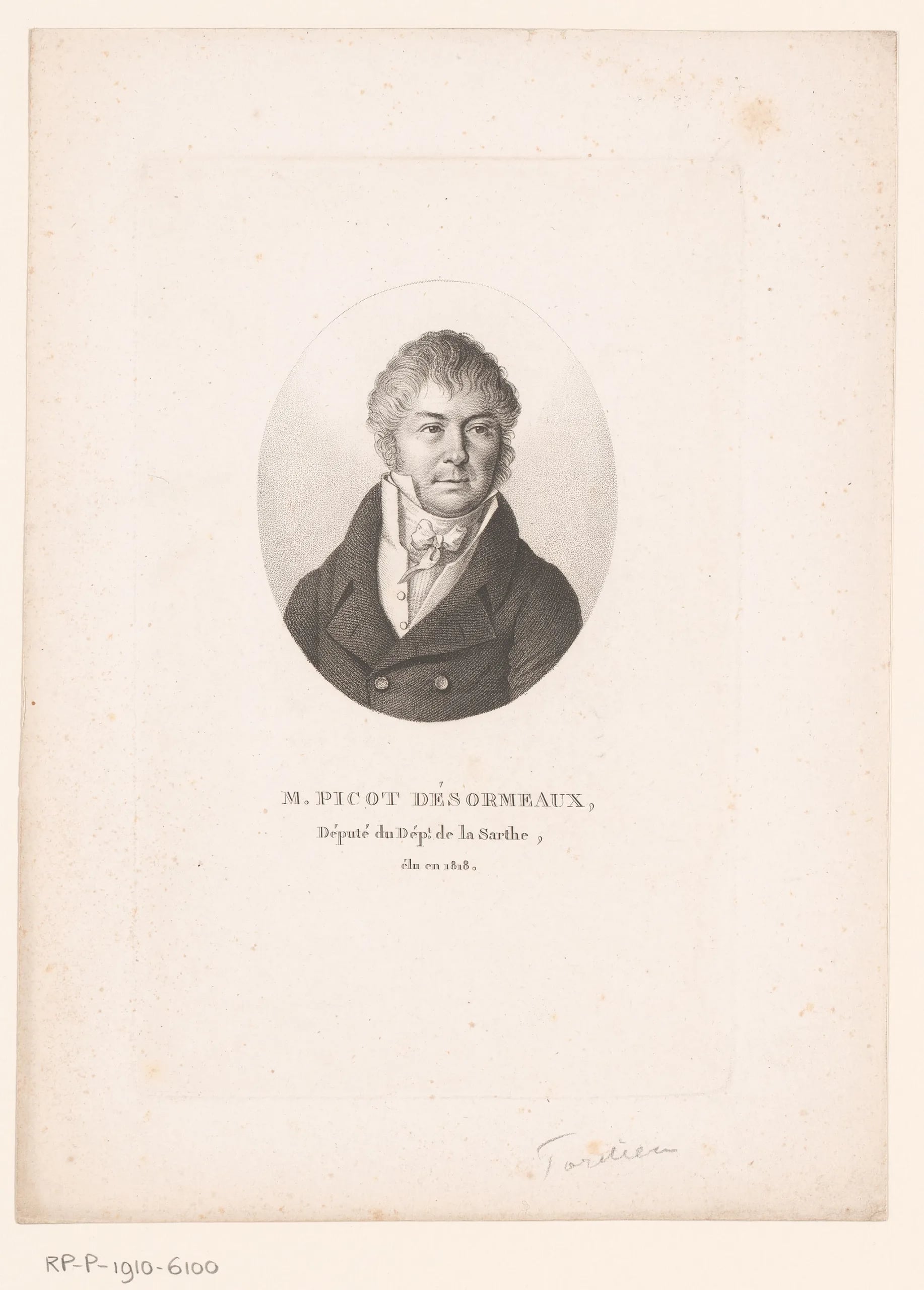 Porträt von Charles Picot-Desormeaux (1765–1846) – Gedenkseite
