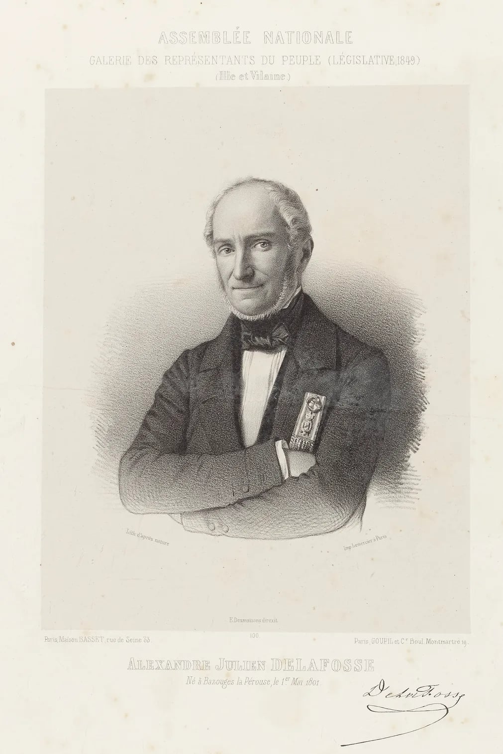 Portrait of Alexandre Julien Delafosse (1801–1868) – memorial page