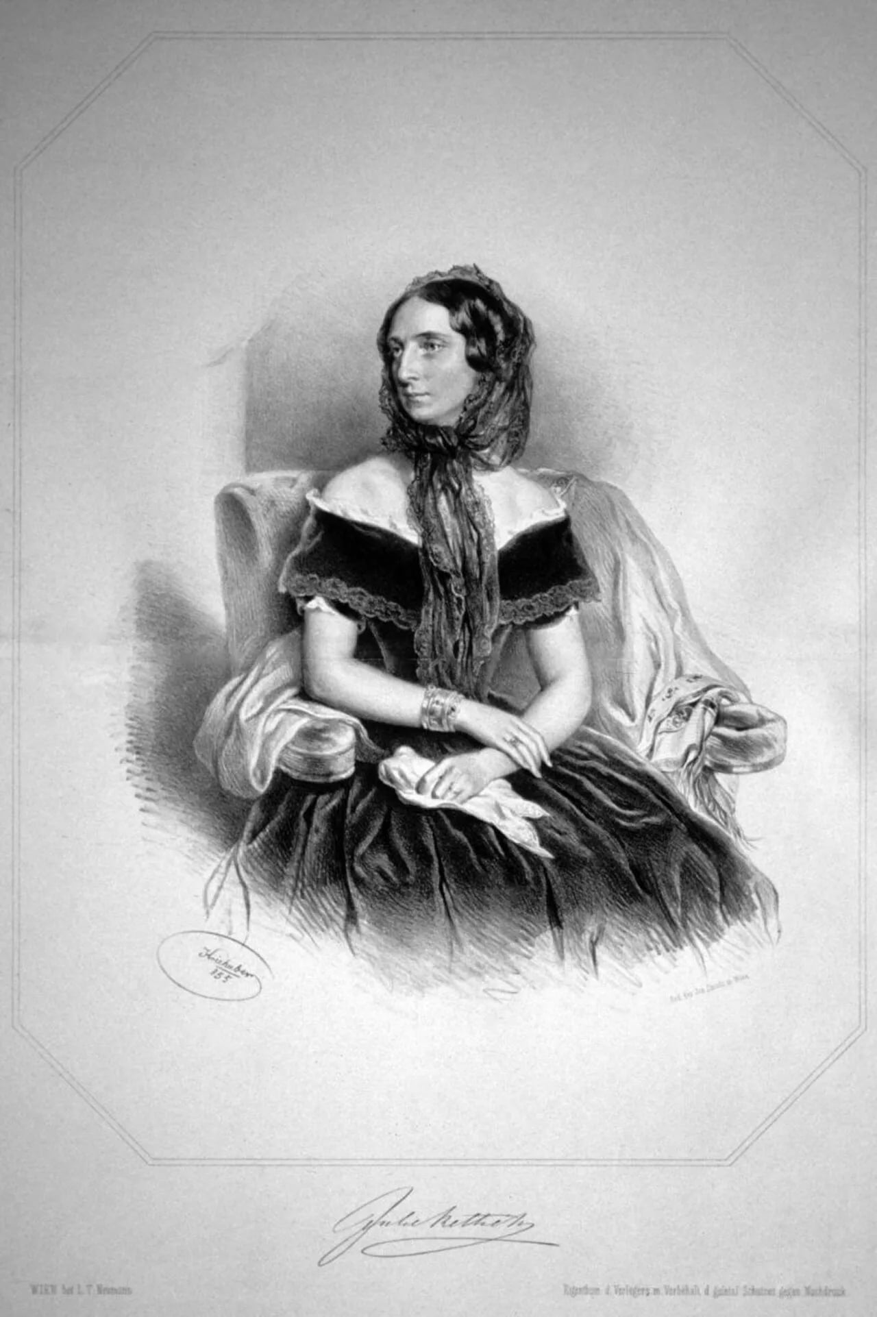 Portrait of Julie Rettich (1809–1866) – memorial page