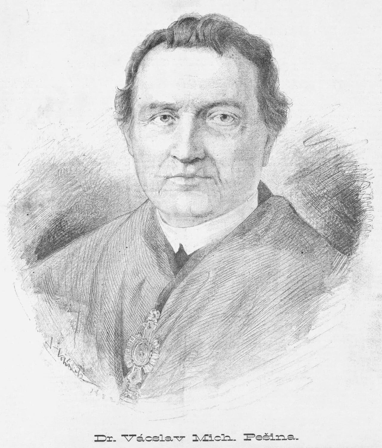 Porträt von Václav Michal Pešina (1782–1859) – Gedenkseite