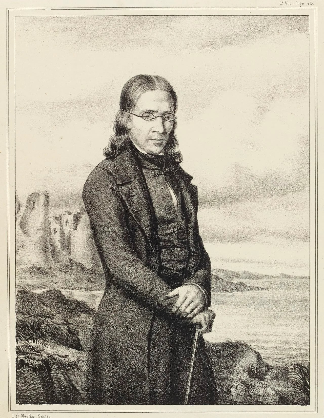 Portrait of Hippolyte Michel La Morvonnais (1802–1853) – memorial page