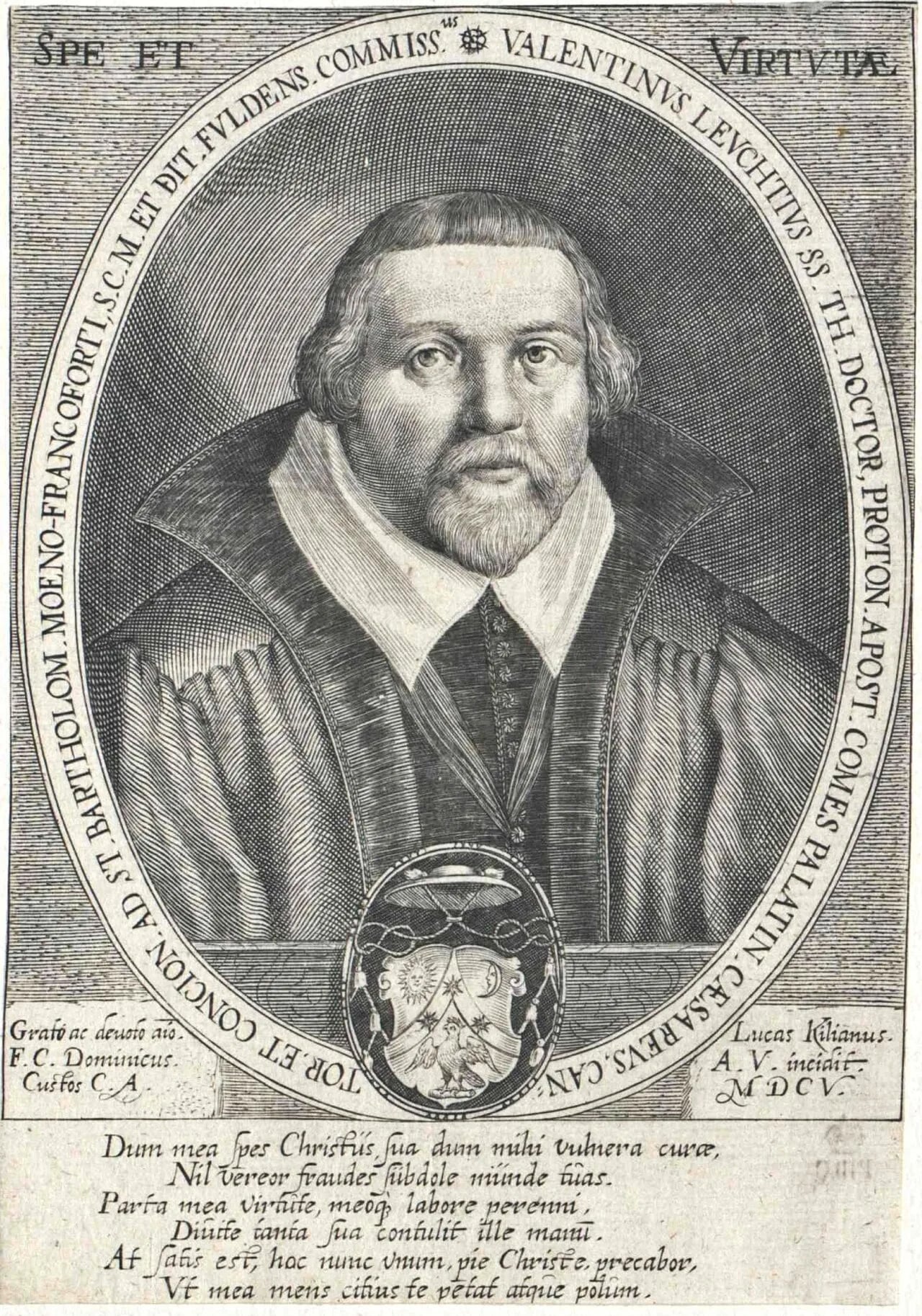 Porträt von Valentin Leucht (1550–1619) – Gedenkseite