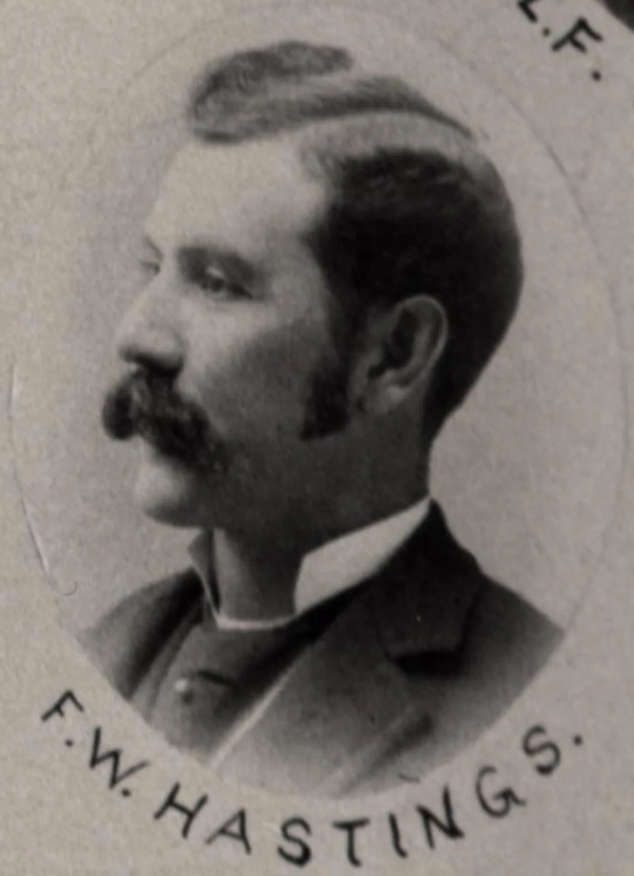 Portrait of F. W. Hastings (1848–1935) – memorial page