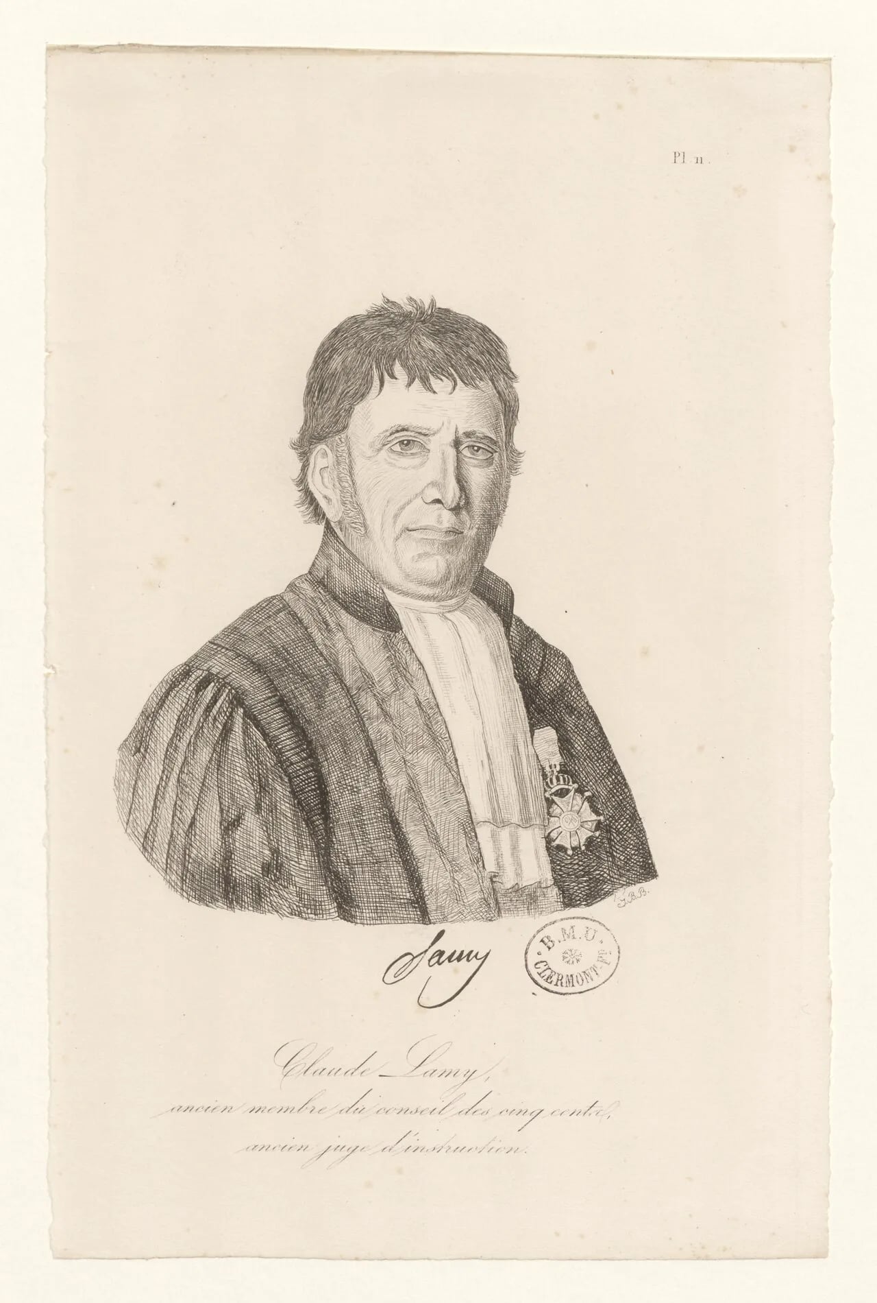 Porträt von Claude Lamy (1764–1842) – Gedenkseite