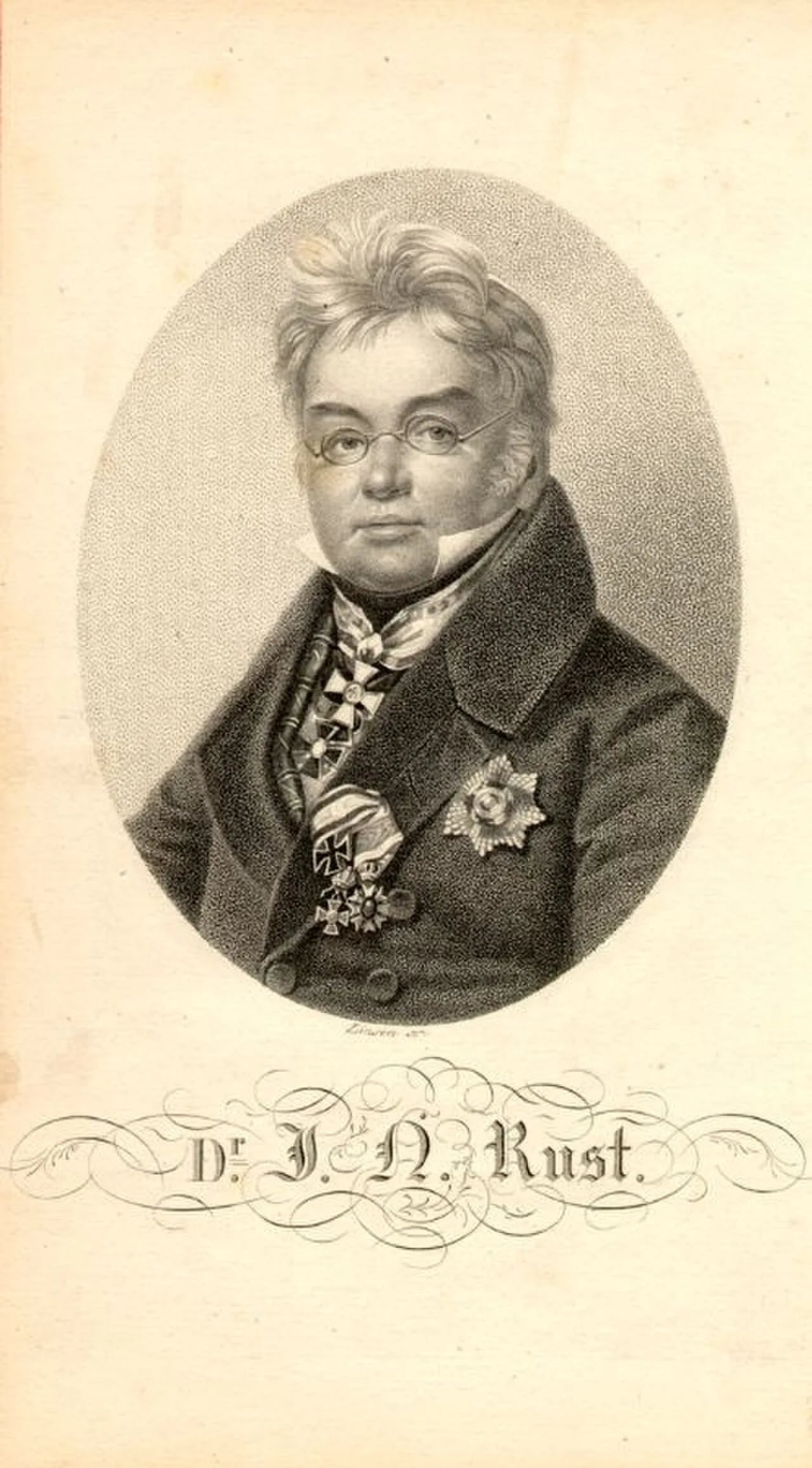 Portrait of Johann Nepomuk Rust (1775–1840) – memorial page