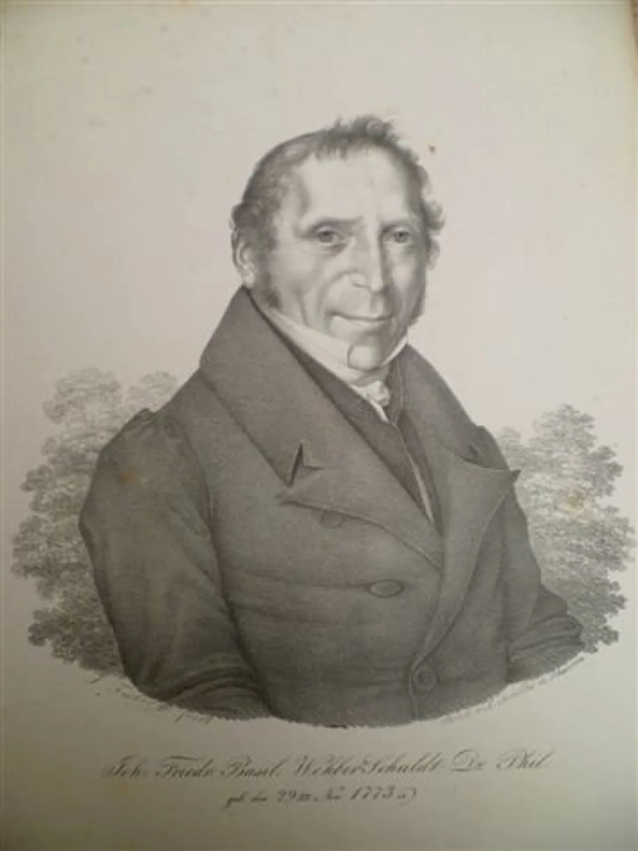 Porträt von Johann Friedrich Basilius Wehber-Schuldt (1773–1840) – Gedenkseite