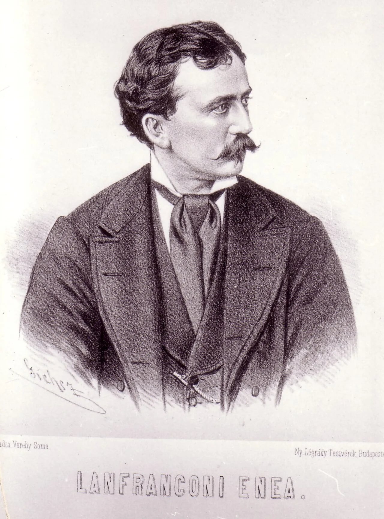 Porträt von Enea Grazioso Lanfranconi (1850–1895) – Gedenkseite