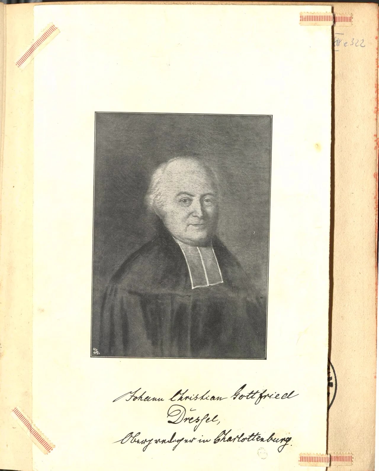 Porträt von Johann Christian Gottfried Dressel (1751–1824) – Gedenkseite