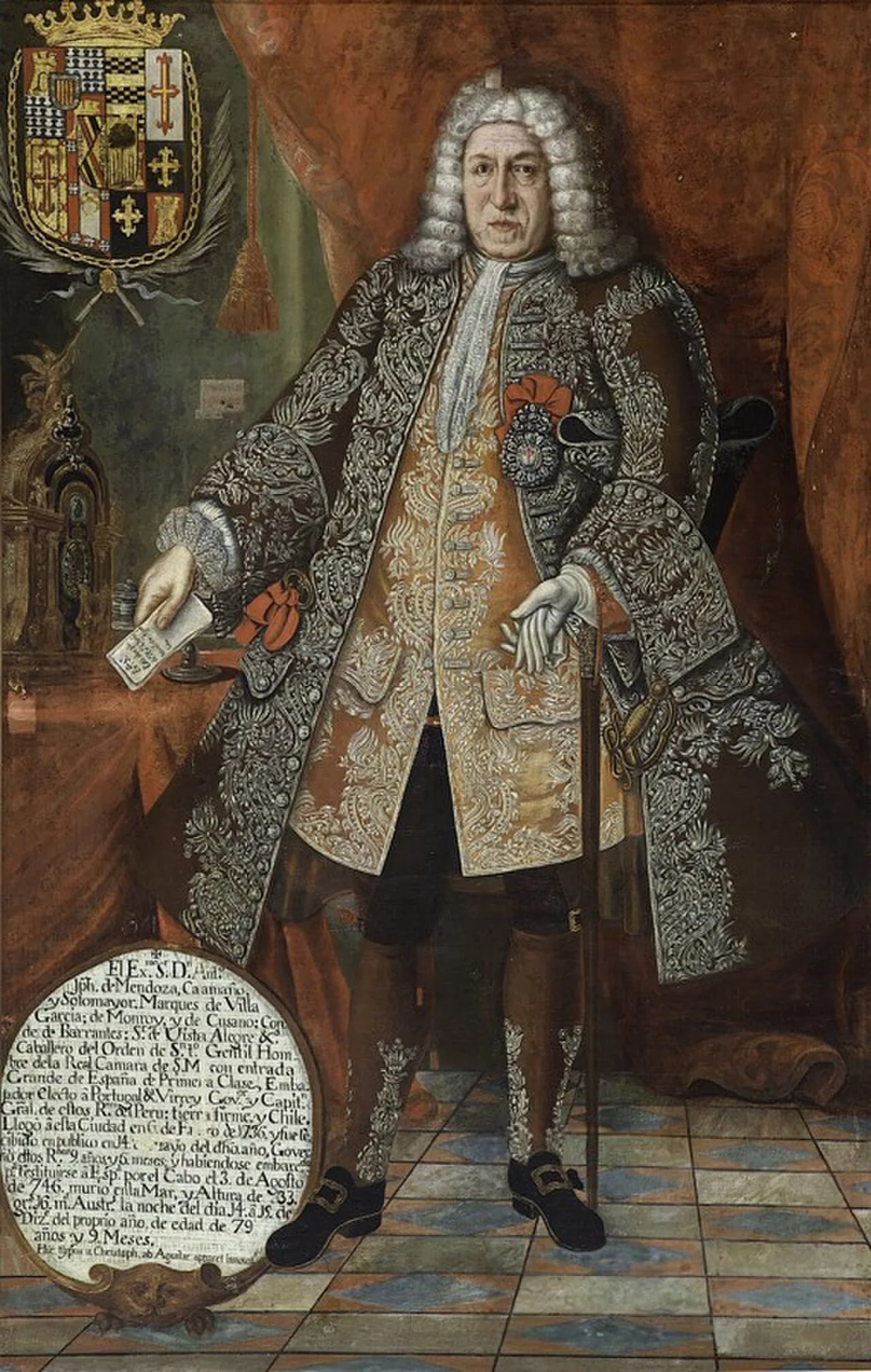 Portrait of Antonio José de Mendoza Caamaño y Sotomayor (1667–1746) – memorial page