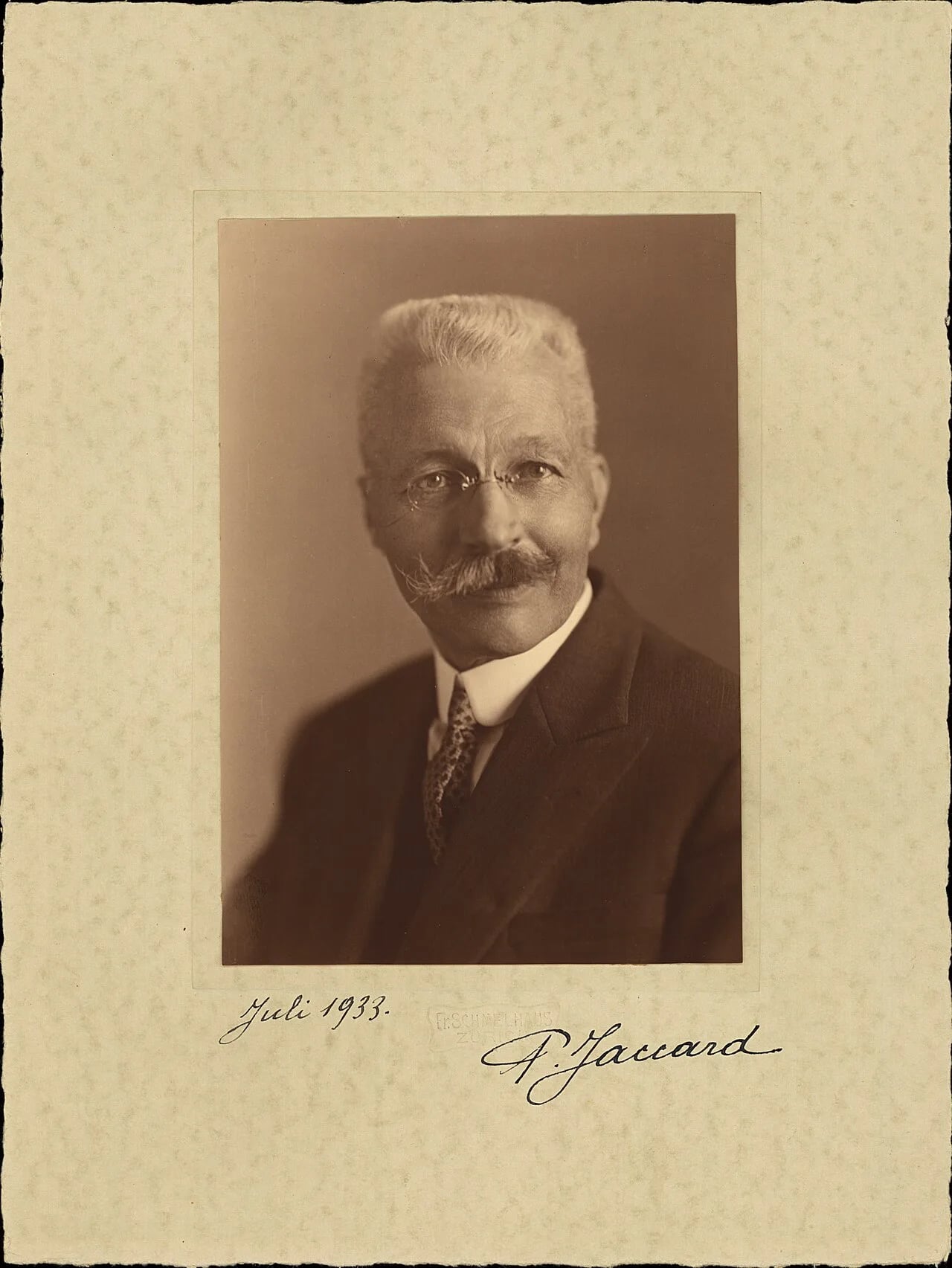 Portrait of Paul Jaccard (1868–1944) – memorial page