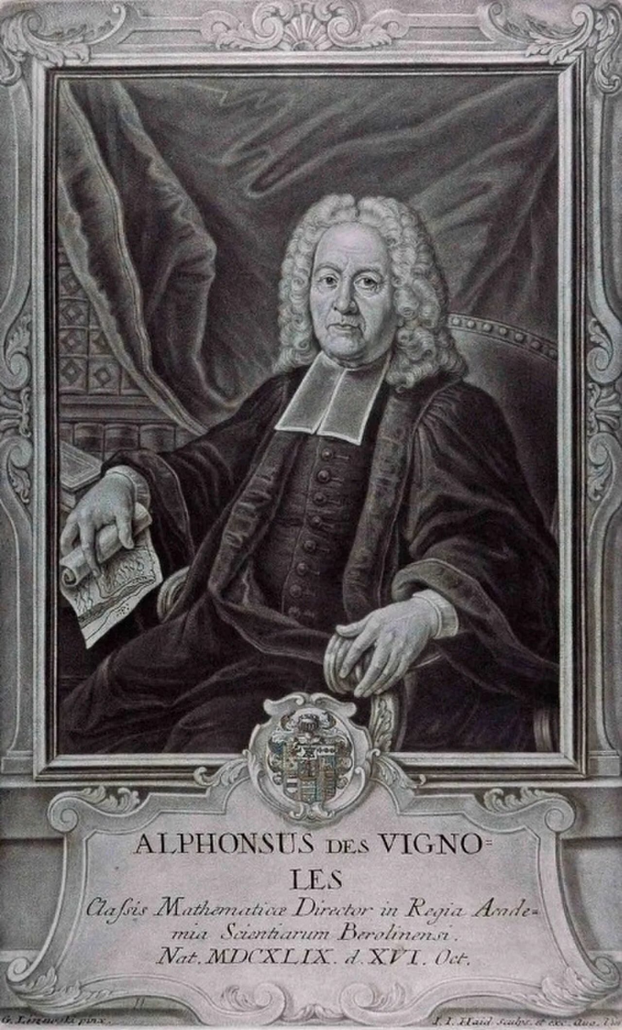 Portrait of Alphonse des Vignoles (1649–1744) – memorial page