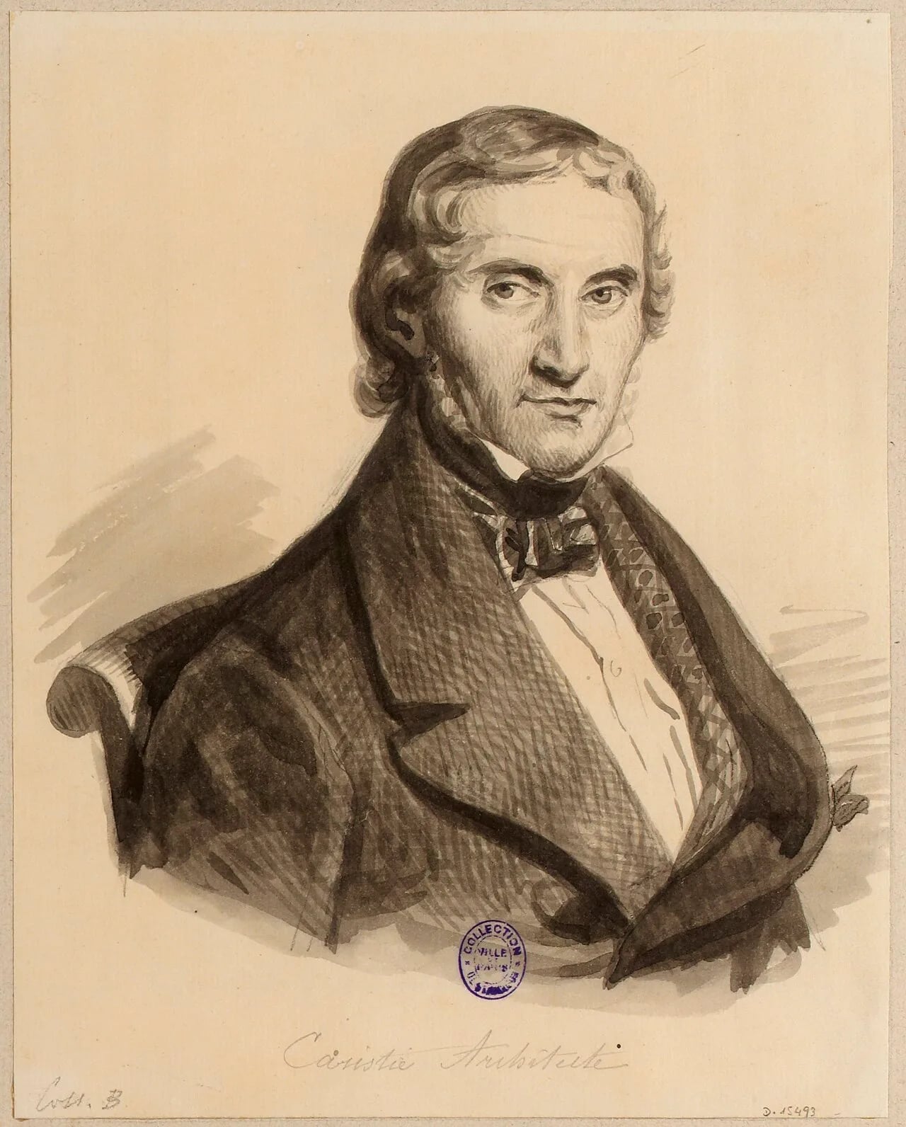 Porträt von Auguste Caristie (1783–1862) – Gedenkseite