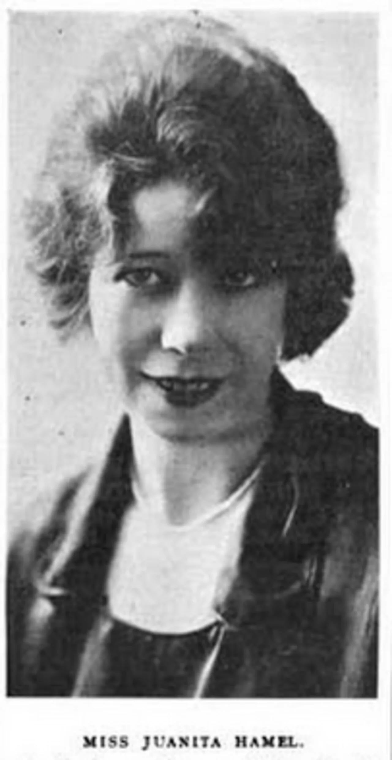 Portrait of Juanita Hamel (1891–1939) – memorial page