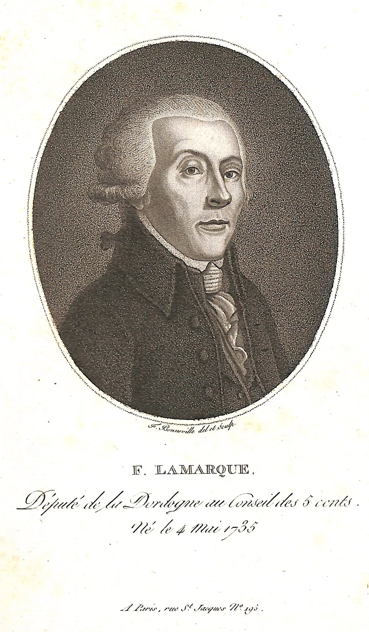 Porträt von François Lamarque (1753–1839) – Gedenkseite