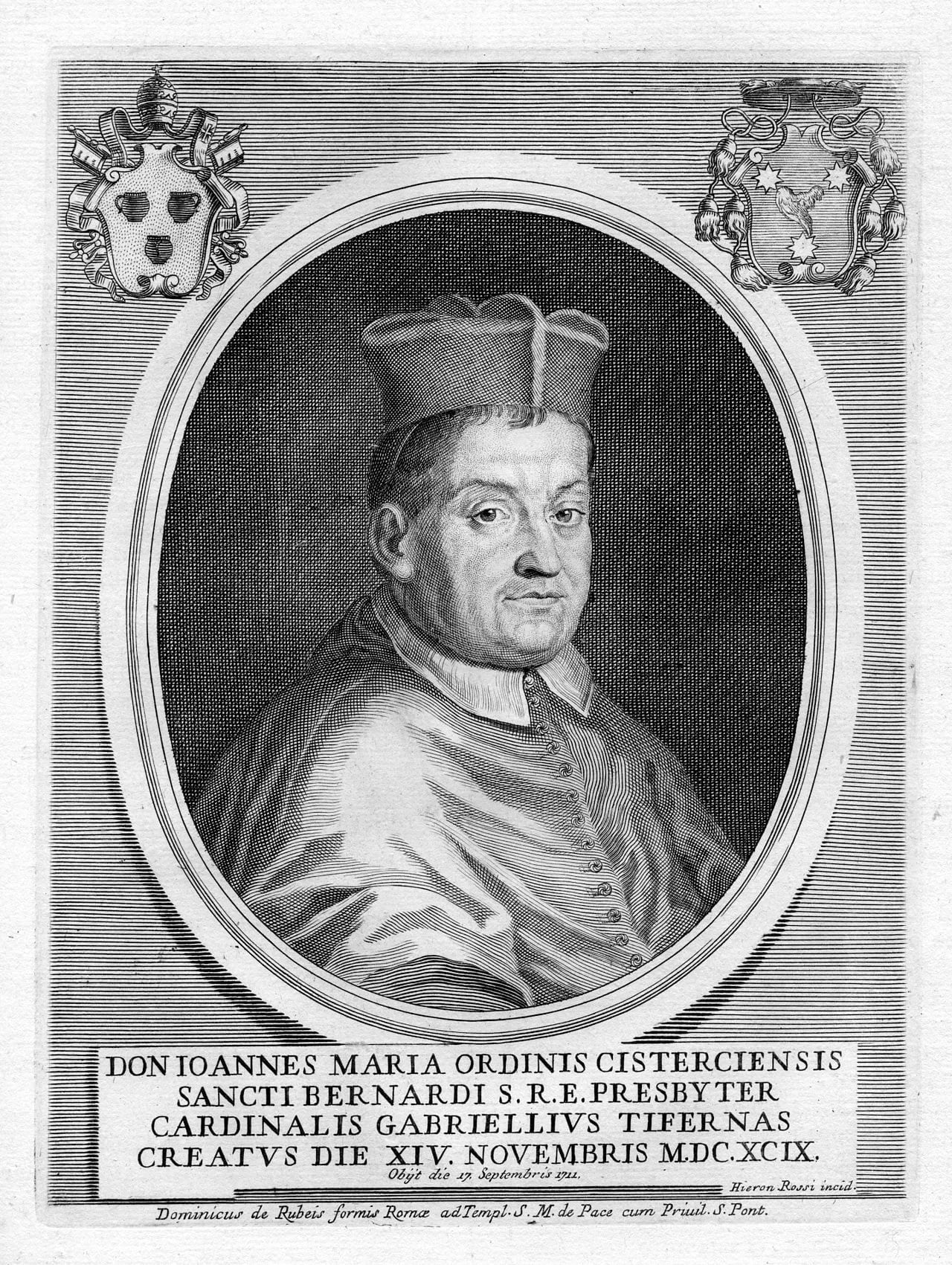 Porträt von Giovanni Maria Gabrielli (1654–1711) – Gedenkseite