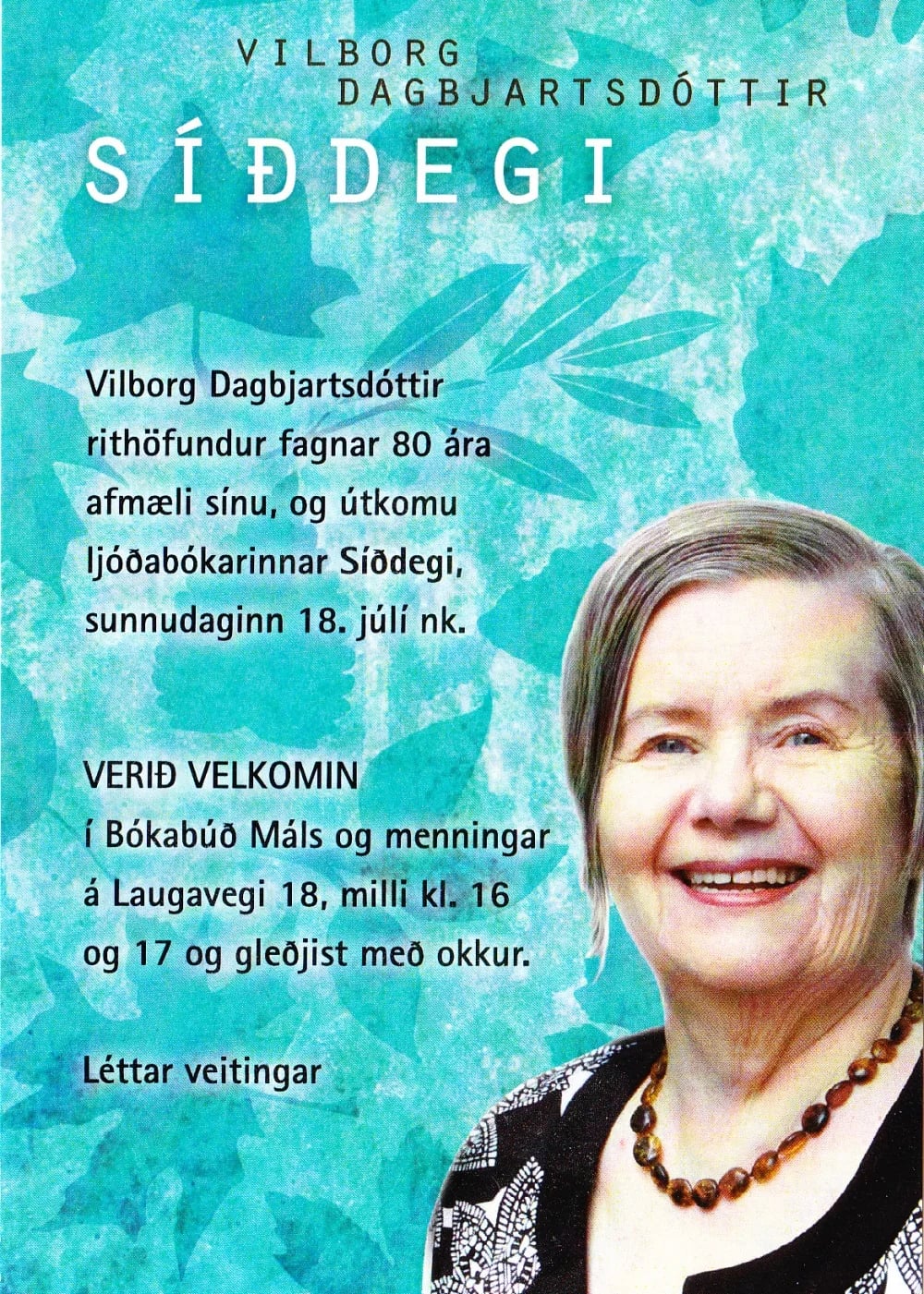 Porträt von Vilborg Dagbjartsdóttir (1930–2021) – Gedenkseite