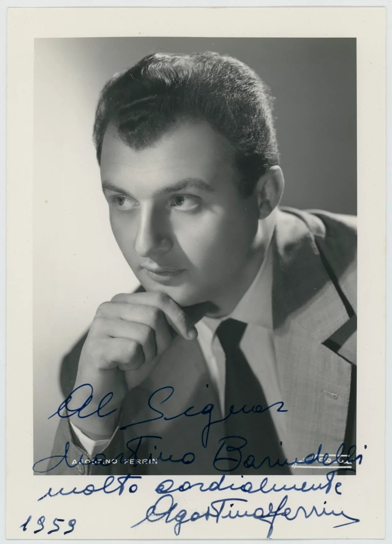 Portrait of Agostino Ferrin (1928–1989) – memorial page