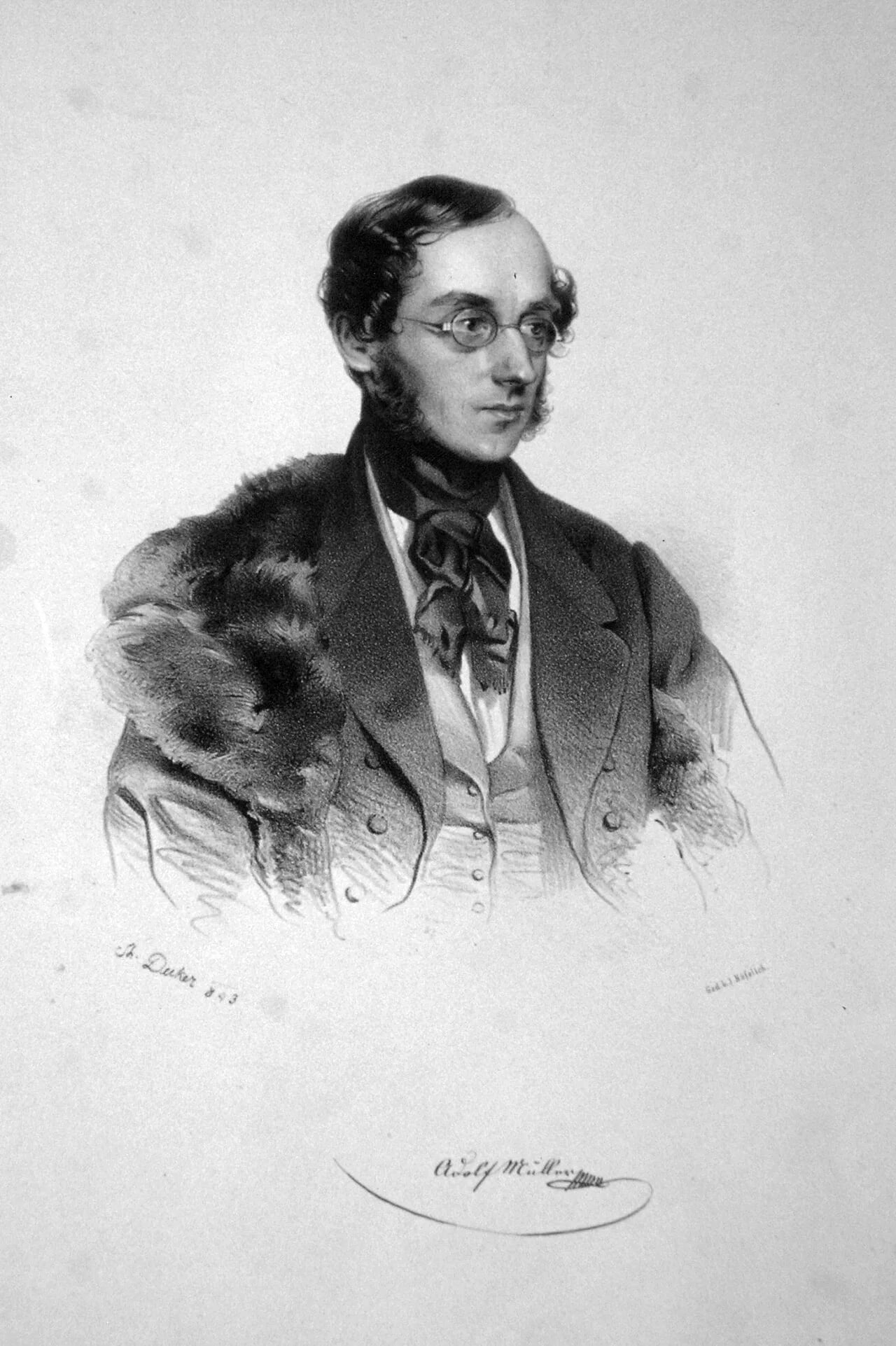 Porträt von Adolf Müller senior (1801–1886) – Gedenkseite
