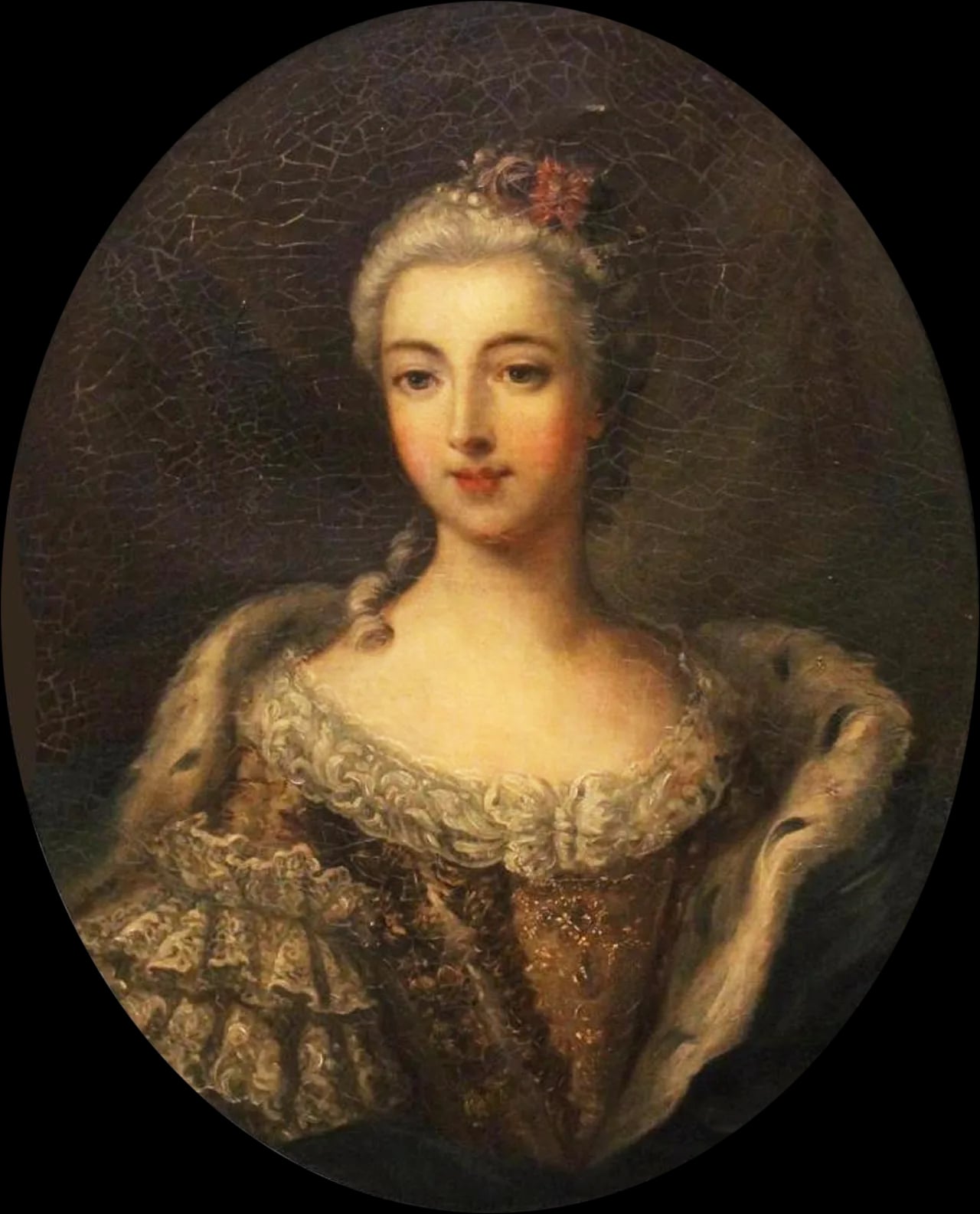 Porträt von Louise Françoise de Bourbon, Mademoiselle du Maine (1707–1743) – Gedenkseite