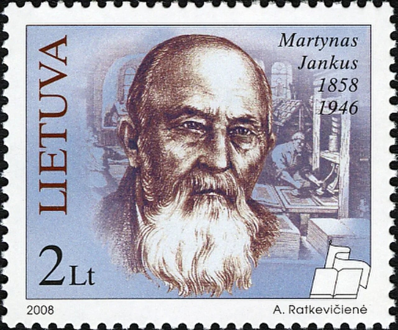 Portrait of Martynas Jankus (1858–1946) – memorial page