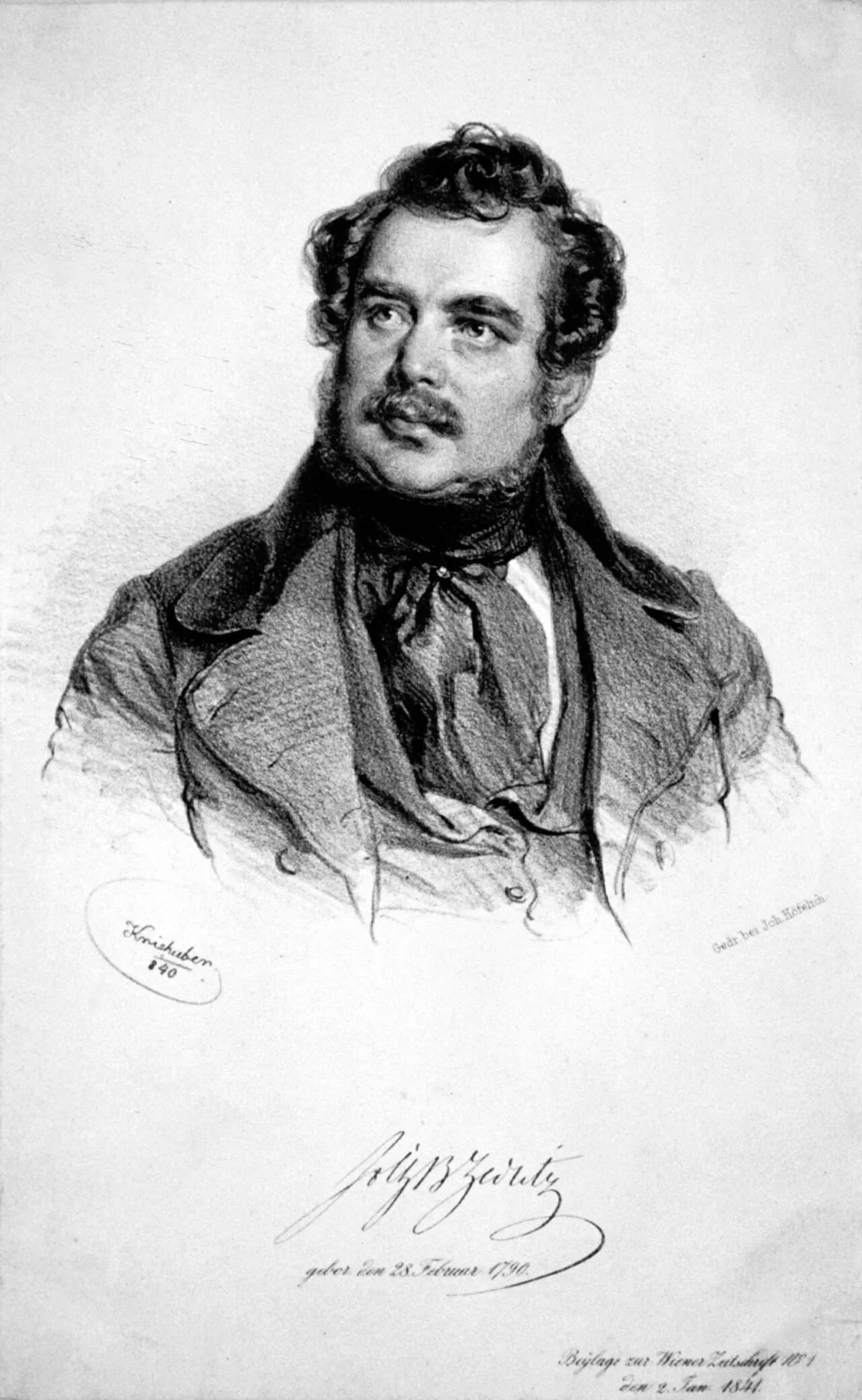 Portrait of Joseph Christian von Zedlitz (1790–1862) – memorial page