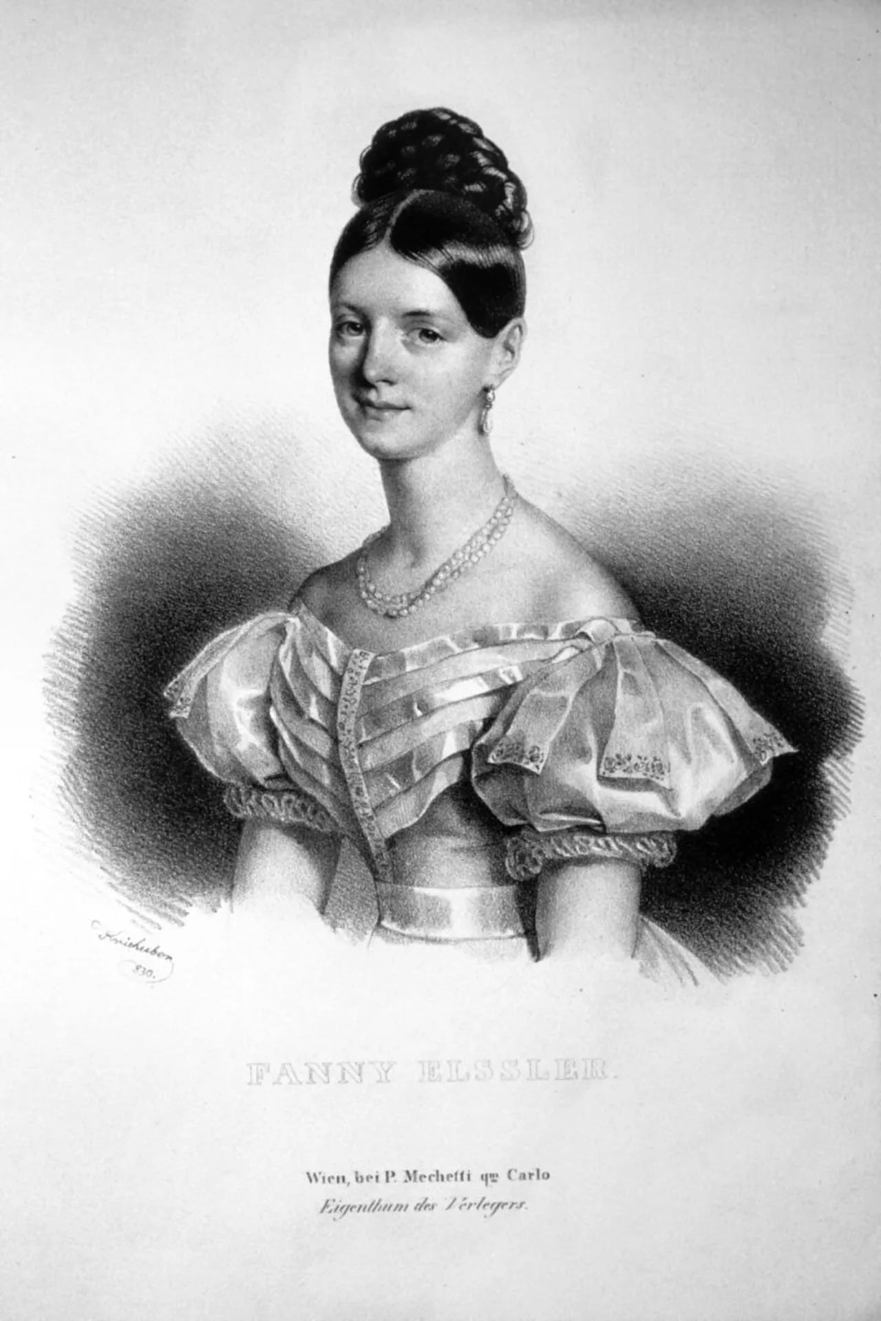 Porträt von Fanny Elßler (1810–1884) – Gedenkseite