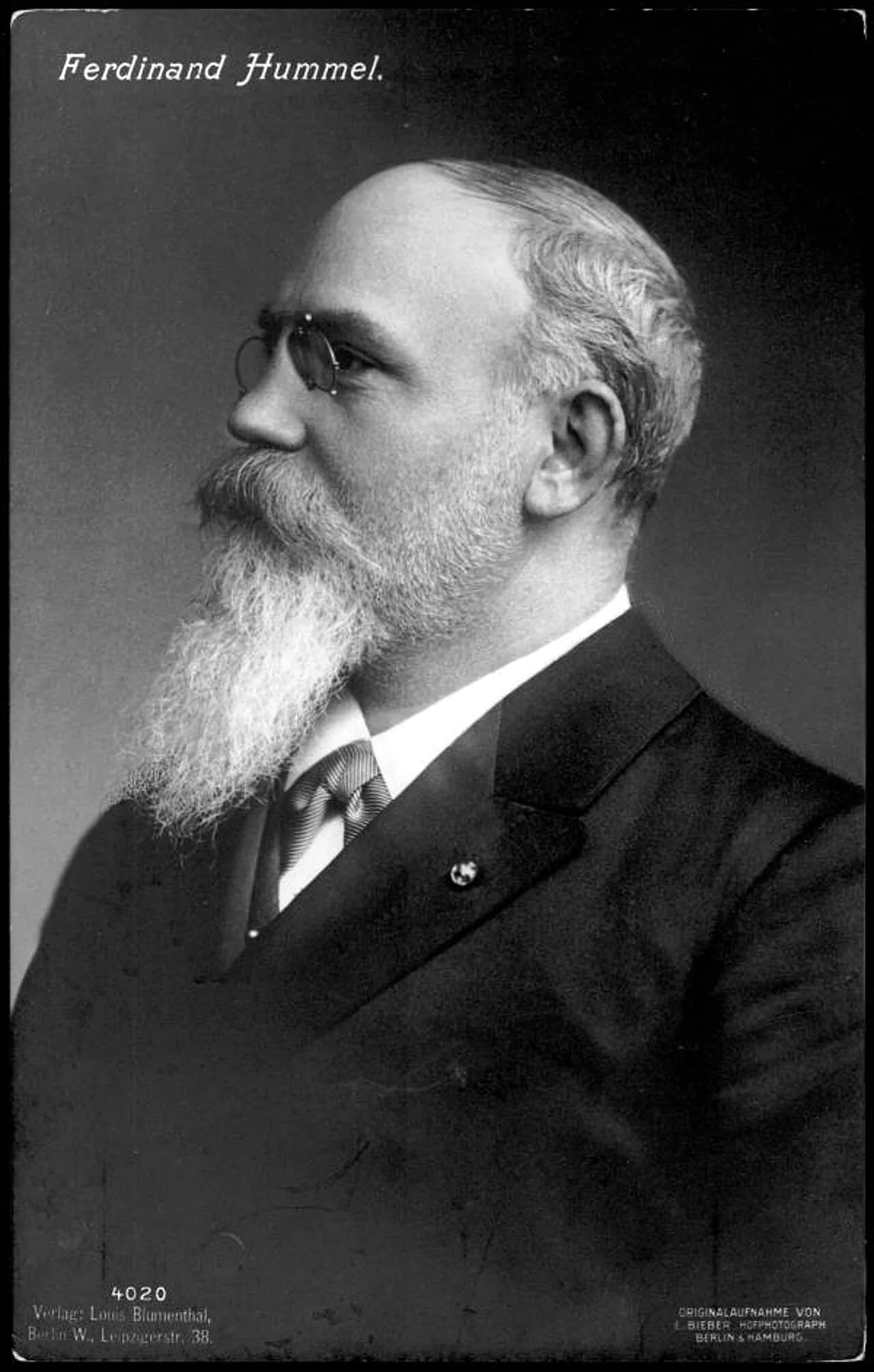 Portrait of Ferdinand Hummel (1855–1928) – memorial page