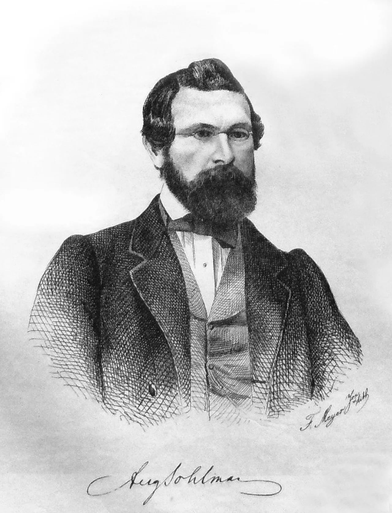Porträt von August Sohlmann (1824–1874) – Gedenkseite