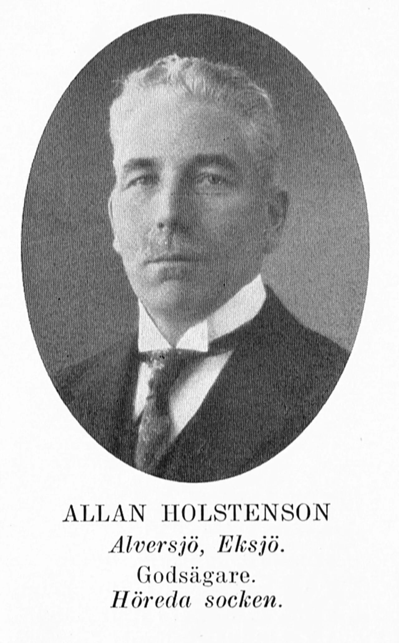 Porträt von Allan Holstensson (1878–1961) – Gedenkseite
