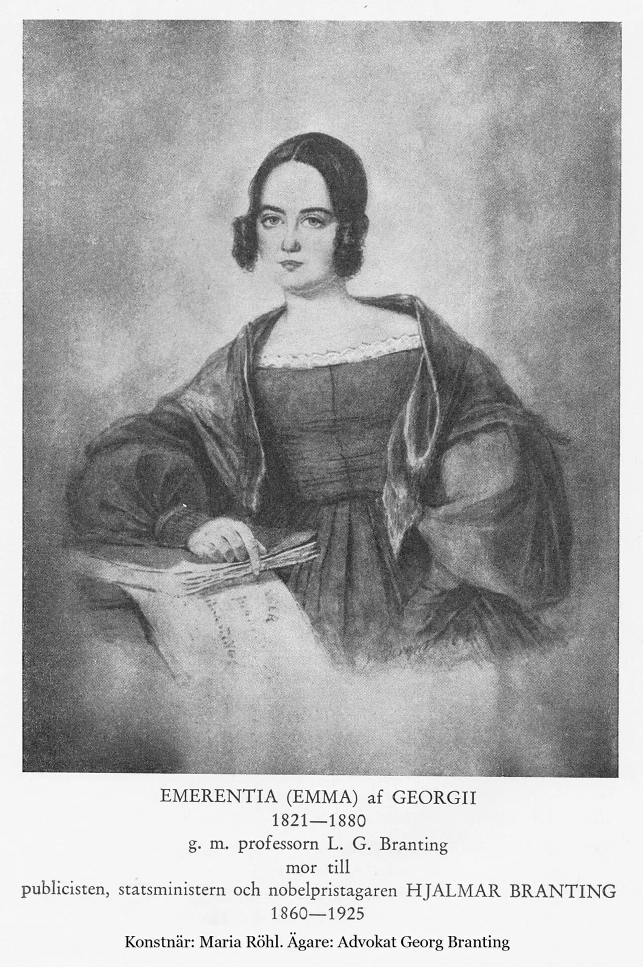 Portrait of Emerentia Maria Charlotta af Georgii (1821–1880) – memorial page